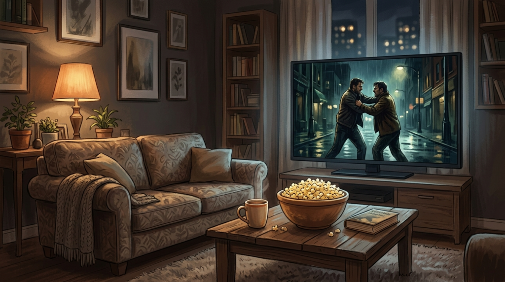 บรรยากาศห้องดูหนังพร้อมจอภาพยนตร์เกาหลี