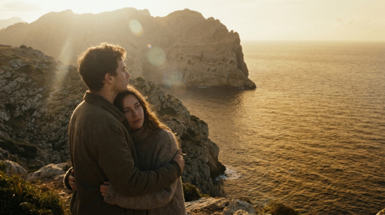 บรรยากาศรุ่งอรุณริมทะเลบนเกาะมายอร์กา สื่อถึงภาพยนตร์ The Last Sunrise (2026) รุ่งอรุณสุดท้ายกับเธอ