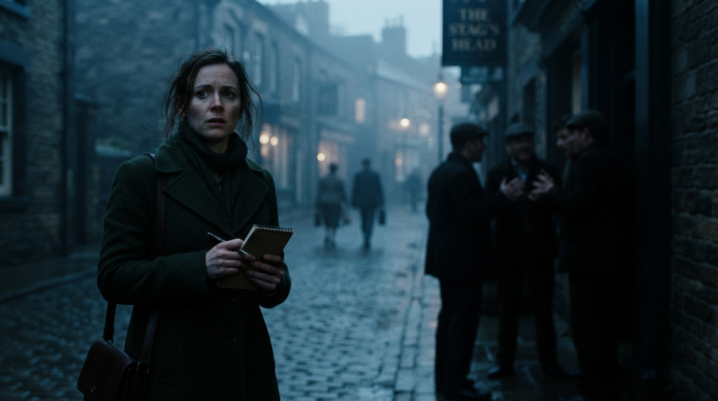 ภาพตัวละครครูสาวและบรรยากาศความตึงเครียดในซีรีส์สืบสวน Delusion ภาพลวงตาย